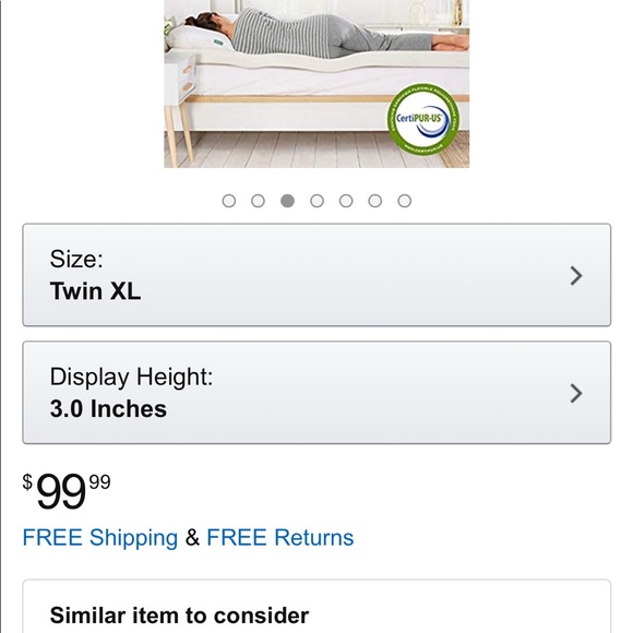 3” memory foam mattress - Picture 2 of 5